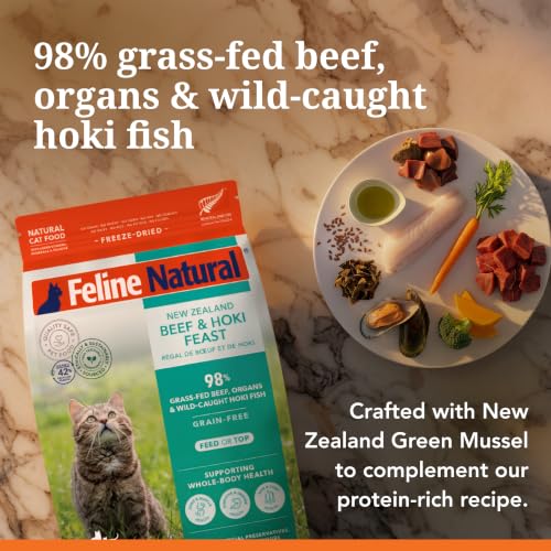 High Protein Freeze Dried Dry Cat Food with 98% Meat (11 Ounce (Pack of 1))