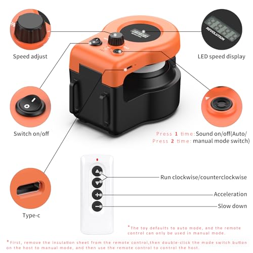 Interactive Cat Toy for Indoor Cats Chase (Bright Orange)