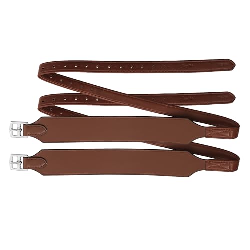 Exion Horse Stirrup Leather for English Saddle (Oak Brown / 120 cm / 48 inch)