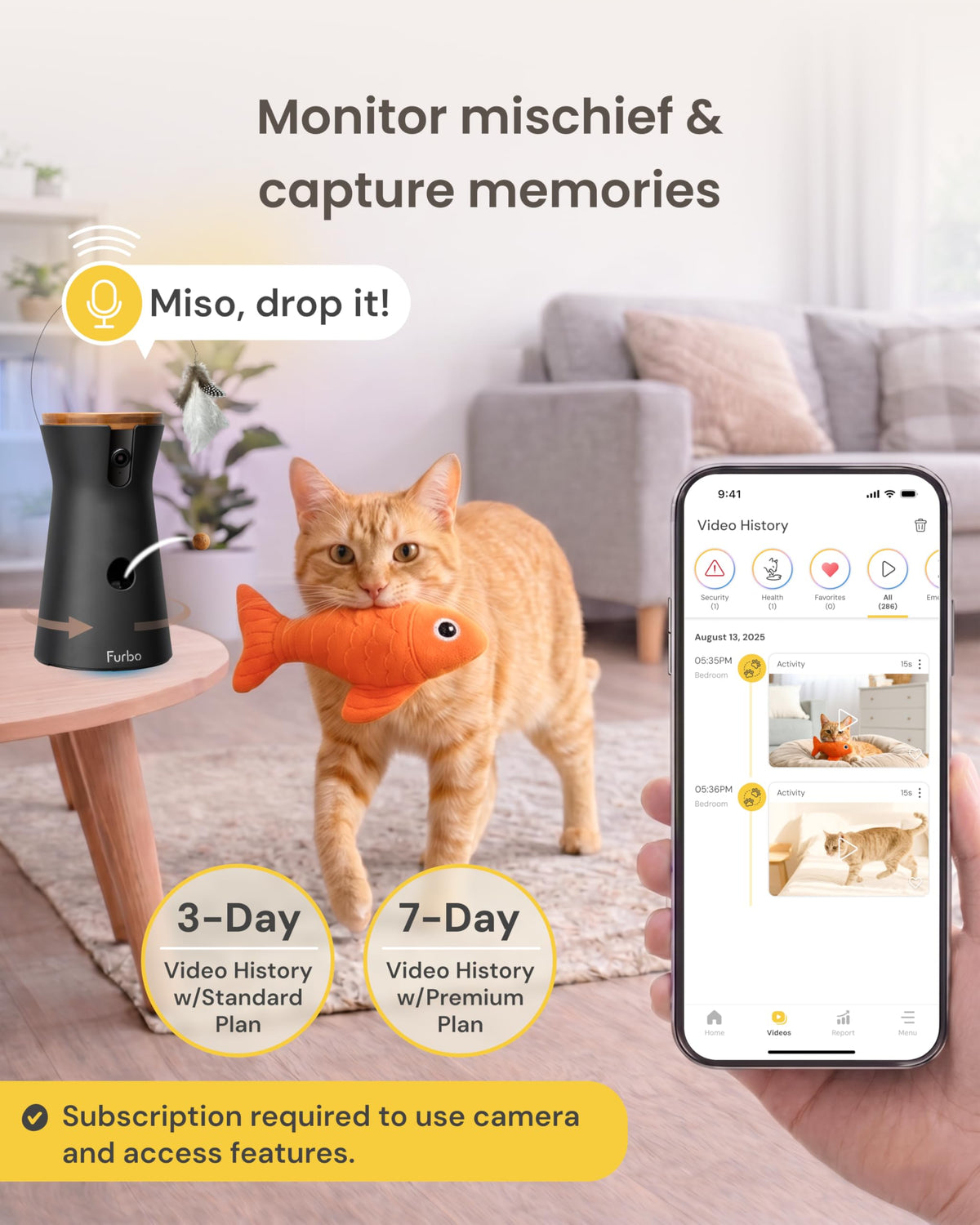 360° Cat Camera [Paid Plan Required to Activate] (360° Cat Camera / Subscription Required to Activate)