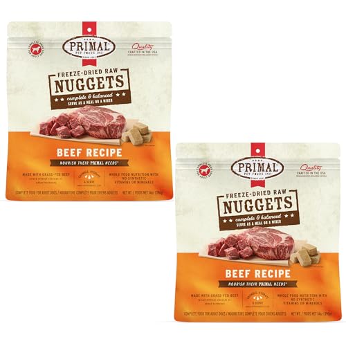 Primal Freeze Dried Raw Dog Food Nuggets (14 Ounce (Pack of 2))