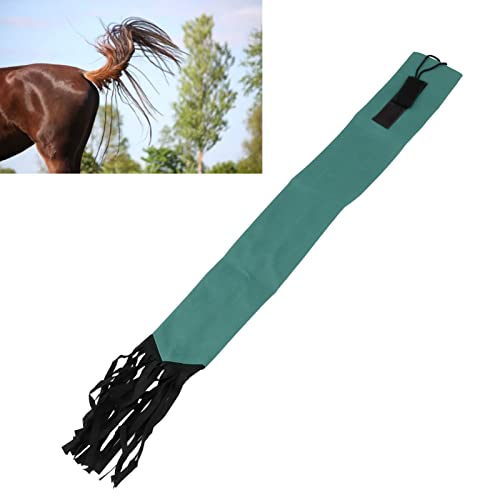 Horse Tail Bag Guard Durable Breathable Protective Cover for Riding Shows Non Woven Fabric Green 70 x 7.5cm 1 Pack (Green)