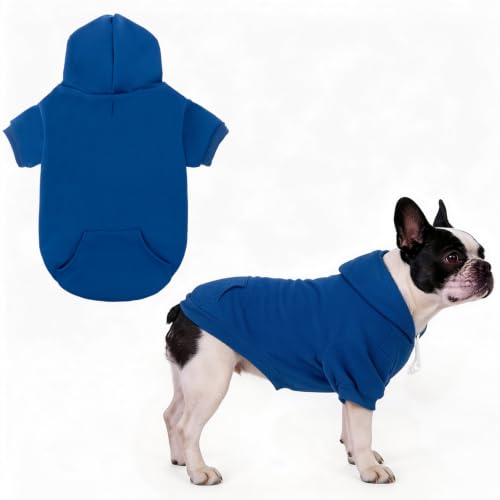 Dog Hoodie for Large Medium Small Dogs (Blue / Small/Medium)