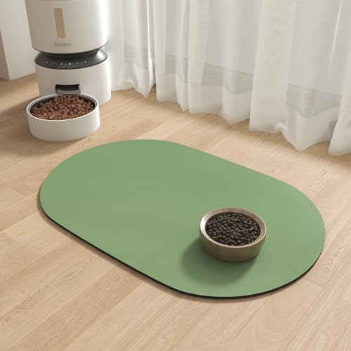 Absorbent Dog Food Mat (Green / 14"x22")