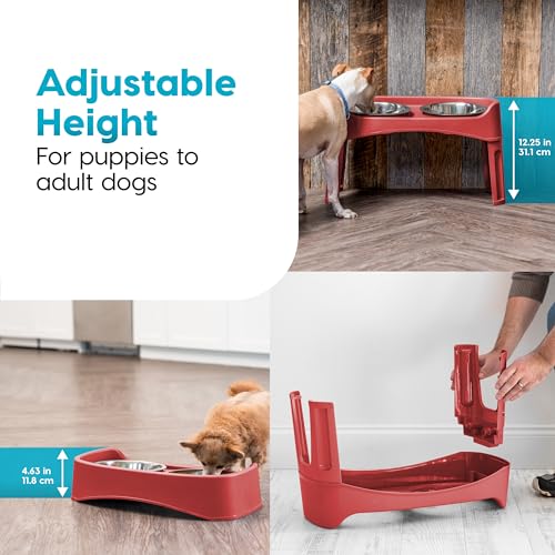 Elevated Dog Bowls (Red)
