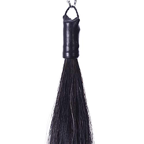 Horse Tail Extensions with Braided Horsehair Loop (3/8 Pound (28"-30") / Natural Black)