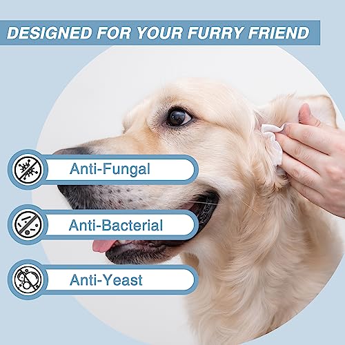 Antifungal and Antibacterial All Natural Wipes for Dogs & Cats