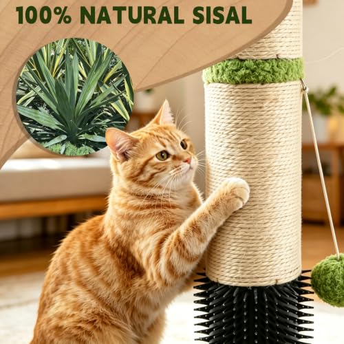 39.4'' Tall Cat Scratching Post (green-39.4inch)