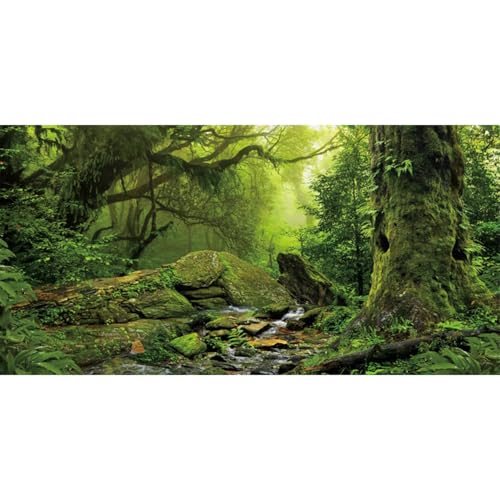 Forest Green Tree Terrarium Backdrop Reptile Habitat Background 36x18 in (36 x 18 inches)
