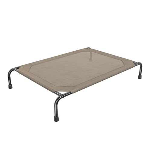 Raised Dog Bed for Large Dogs (47.75"L x 30.5"W x 8"Th / Brown)