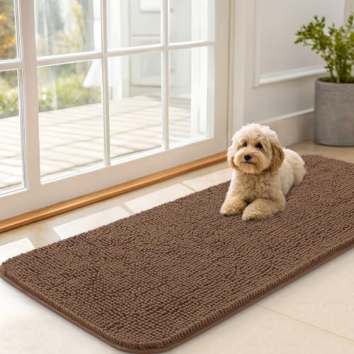Dog Door Mat for Muddy Paws 47x20 (Mocha / 47" X 20")