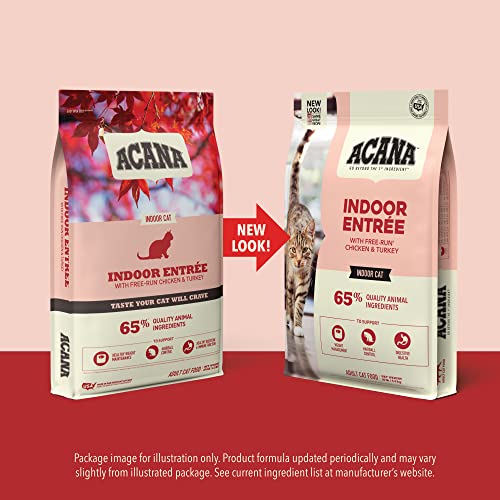 Dry Cat Food for Indoor Cats Indoor Entrée Chicken Turkey 4lb Bag (4 Pound (Pack of 1))