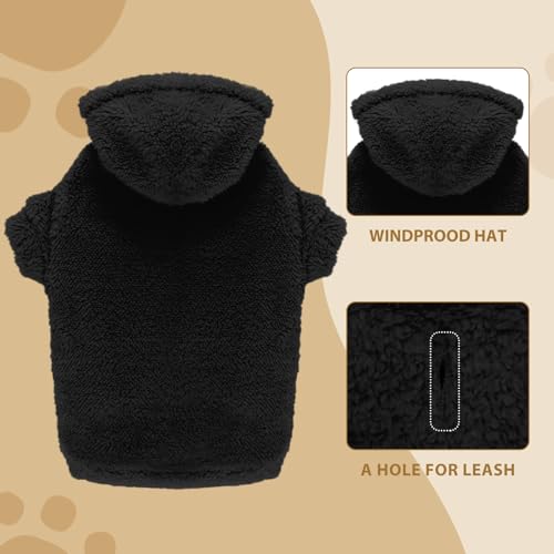 Fuzzy Dog Sweaters for Large Dogs Pet Hoodie Clothes Warm Soft Pet Coats Hooded Sweatshirt Dog Hoodie for Large Dogs (Large / Purple)