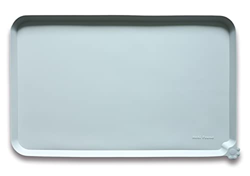 Large Silicone Pet Food Mats Tray (24" x 16" / Battleship)
