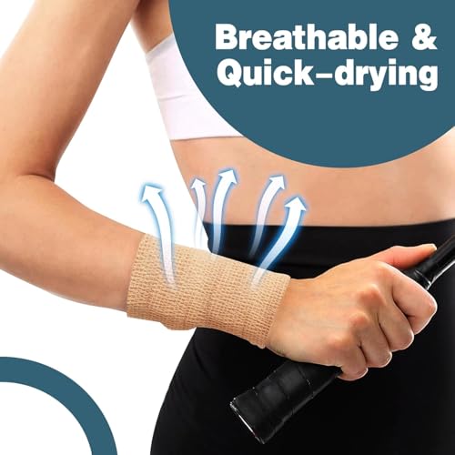 120 Pack Self Adhesive Bandage Wrap (Beige / 2IN - 120Pack)