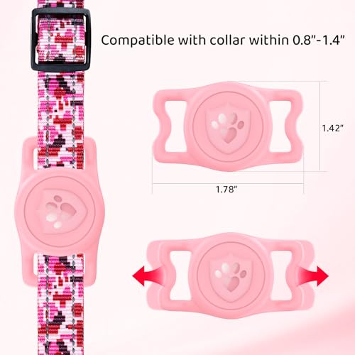 IP68 Waterproof AirTag Holder for Dog Collar (BKBLPKPP)