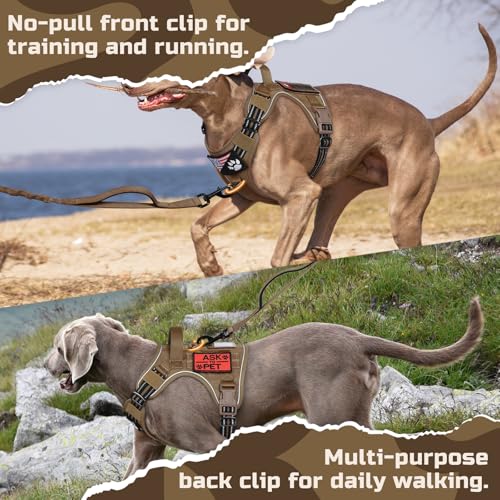 Tactical Dog Harness for X (Brown / X-Large)