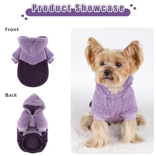 Dog Sweaters for Small Dogs (Small (Chest 14.6 in) / Purple)