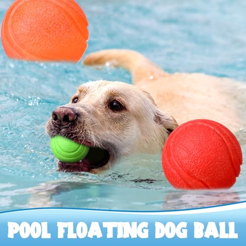 20 Pcs Indestructible Dog Toy Balls for Aggressive Chewers Chew Resistant Solid Rubber Bouncy Ball for Teeth Cleaning (Colorful / 2.36 Inches)