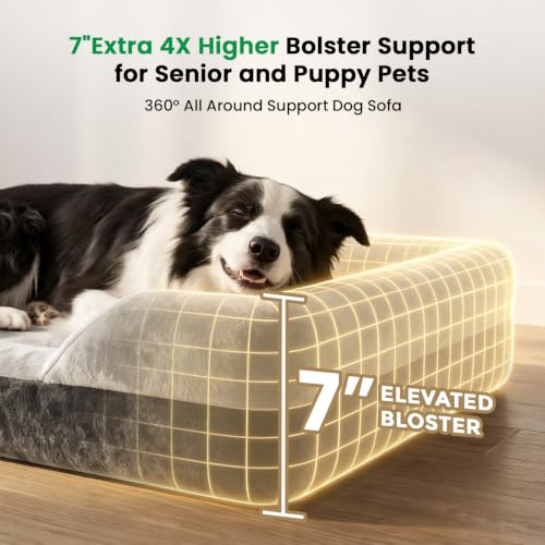 Orthopedic Dog Bed for Large Sized Dogs (L(35.0"L x 25.0"W x 7"Th))