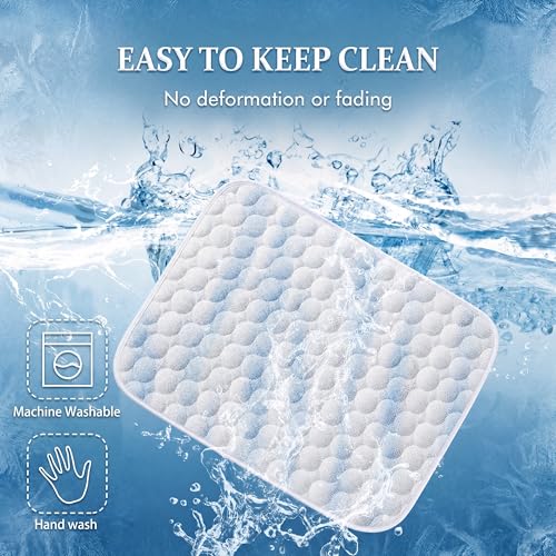 Summer Cooling Mat & Sleeping Pad (28" x 22" / Blue White)