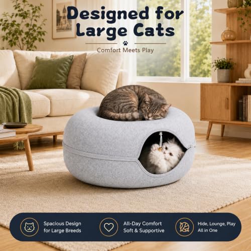 Felt Cat Tunnel for Large Indoor Cats