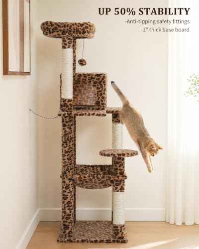 Leopard Cat Tree (Leopard / 56.3in)