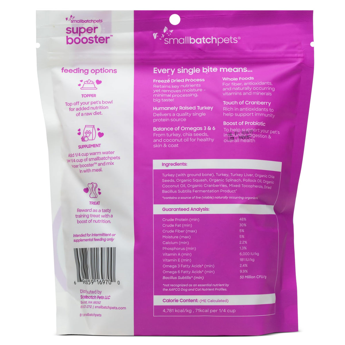 Freeze Dried Dog Treat or Topper with Probiotics (7 Ounce (Pack of 1))