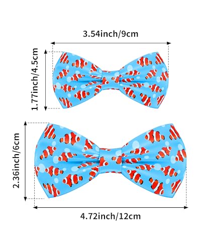 10 Pack Ocean Animals Dog Bowties for Large Dogs Sliding on Collar (M/L)