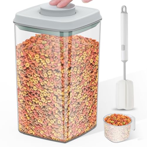 4.2Qt Airtight Dog Cat Food Storage Container and Dog Treat Containers BPA (Grey（4.2Qt-1Pack))