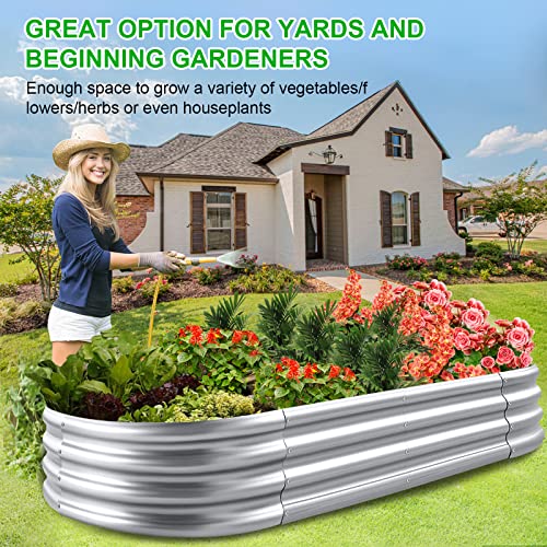 2Pack Raised Garden Bed 8×4×1FT (8×4x1ft(2PCS))