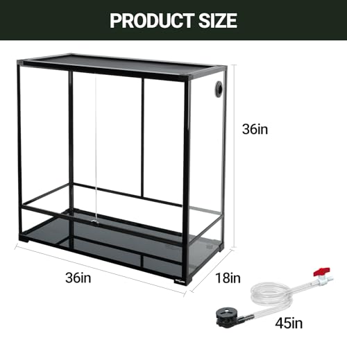 Large Tall Glass Reptile Tank 36"x18"x36" (36x18x36 inch)