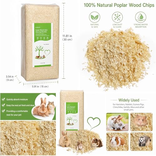 35oz Natural Aspen Wood Pet Bedding (35oz)