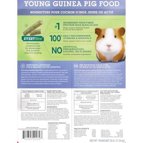 Essentials Young Guinea Pig Food (25 Pound (Pack of 1))