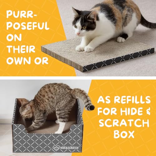 Cat Scratcher Refill Pads 2 Pack Double Sided Cardboard