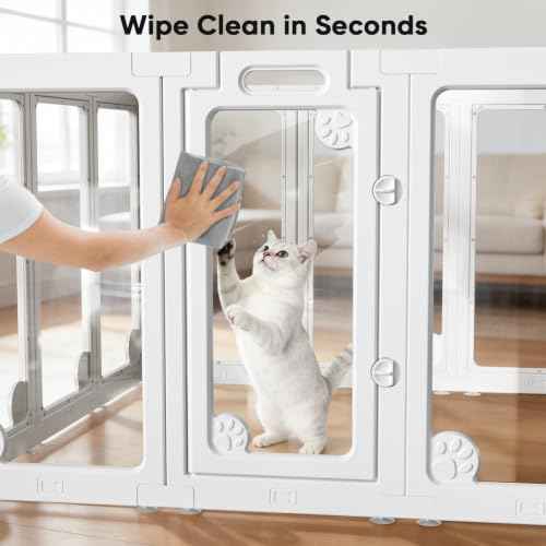 Acrylic Clear Dog Play Pen Indoors (30 Inches Tall - 8 Panels)