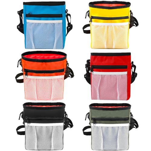 6 Pcs Dog Treat Training Pouch Bulk with Waist Shoulder Strap