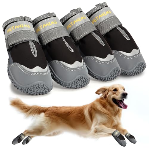 Dog Shoes for Large Dogs (Black / Width 1.77 inches)