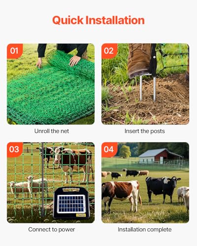 Electric Fence Netting (50in x 164ft / Livestock)
