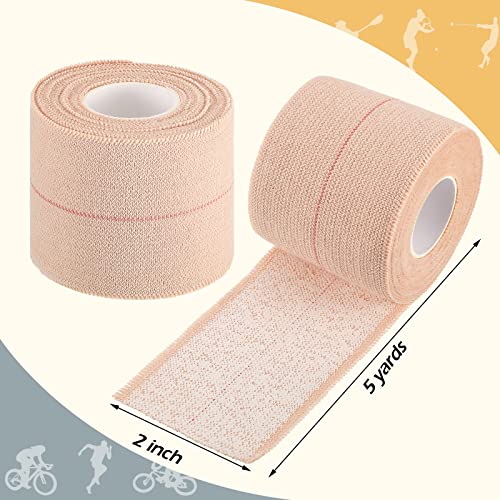 4 Rolls Elastic Adhesive Tape Bandage (2 Inch in Width)