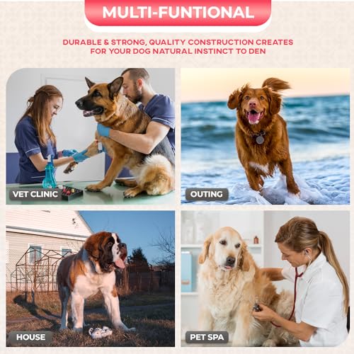 42" Foldable Metal Dog Crate (Pink)