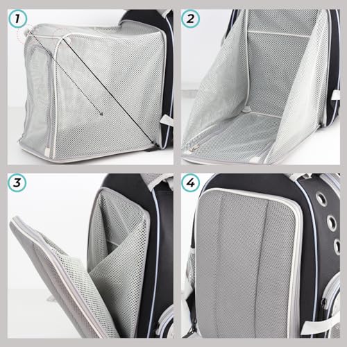 Expandable Bubble Cat Carrier Backpack (Dual Expandable-Green)