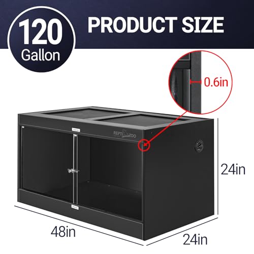120 Gallon PVC Reptile Tank Terrarium (48x24x24")