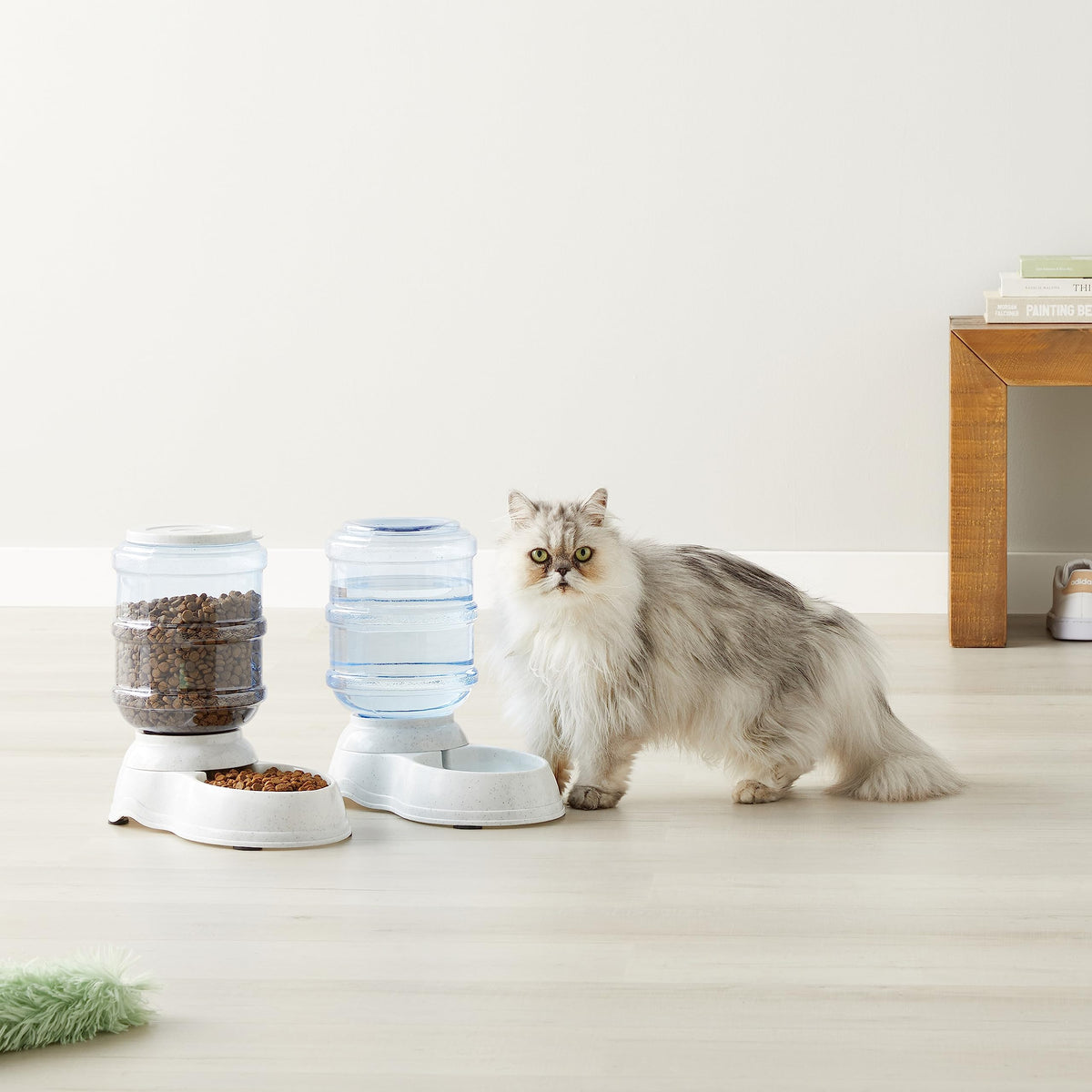 Automatic Pet Water Dispenser and Gravity Food Feeder Set for Cat and Dog (Waterer + Feeder / Small)