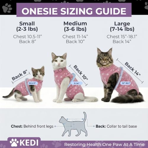 Kitten Recovery Suit Female After Spay (Pink / Small)
