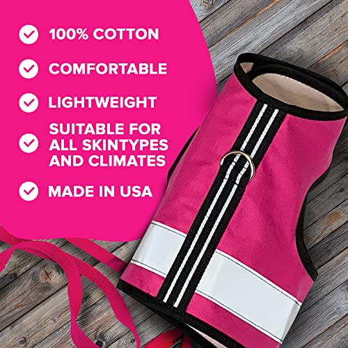 Reflective Cat Harness (Medium/Large / Flamingo Pink)