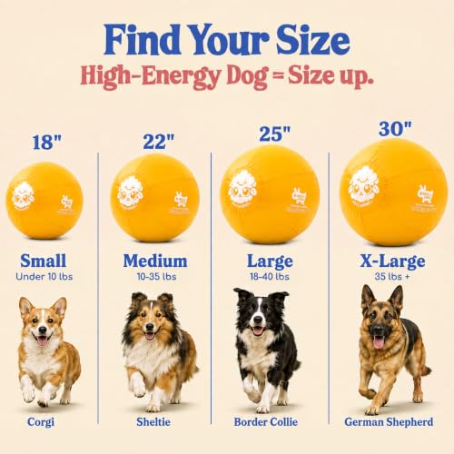 18" Original Herding Ball for Dogs (Gold - S 18" Herding Ball Set / S 18")