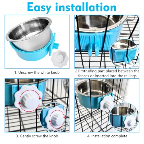 Crate Dog Bowl (3 PCS / Size: L (Blue, Green, Pink))