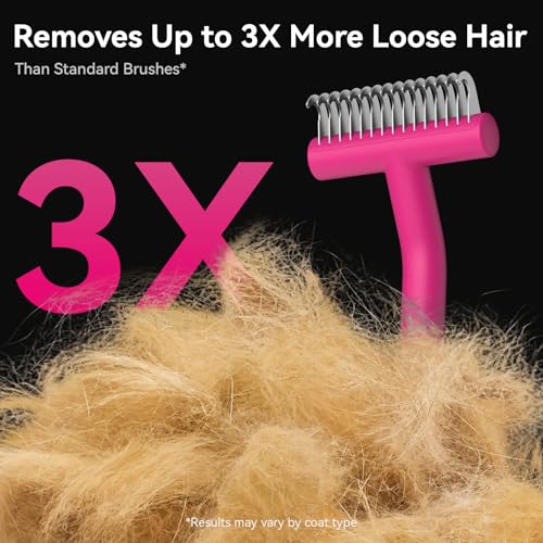 Undercoat Rake for Dogs (Pink)