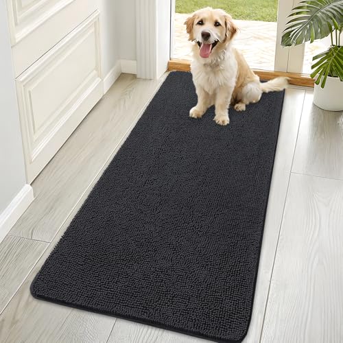 Dog Door Mat for Muddy Paws 70x35 (Dark Grey / 70" X 35")